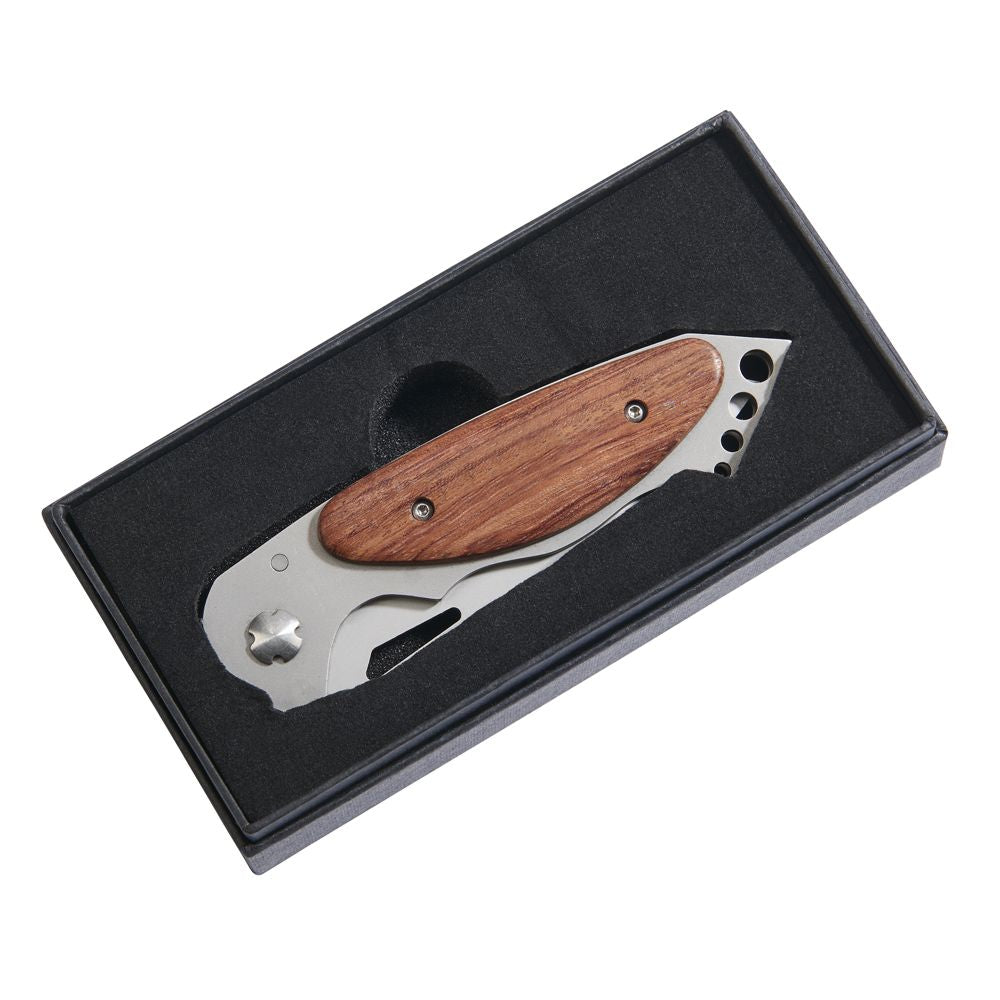 Ss Locking Pocket Knife W/wood Handle 4.625" L