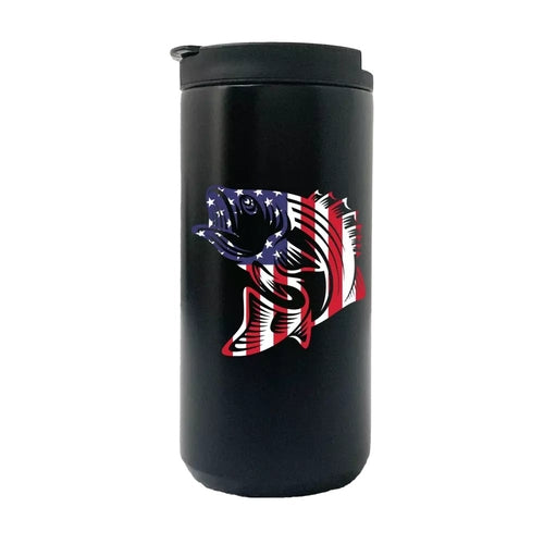 American Flag Fish 14oz Insulated Coffee Tumbler