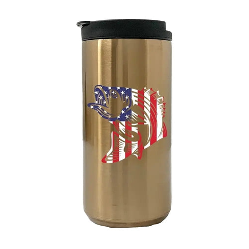 American Flag Fish 14oz Insulated Coffee Tumbler